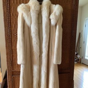 Mano Swartz Furriers floor length white mink